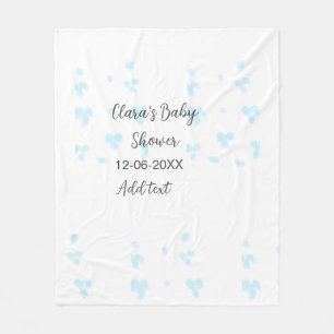Pink cute flower baby shower watercolor modern dat fleece blanket