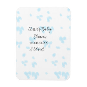 Pink cute flower baby shower watercolor modern dat magnet