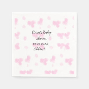 Pink cute flower baby shower watercolor modern dat napkin