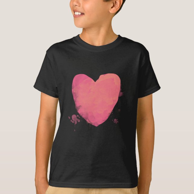 Pink Cute Heart T-Shirt (Front)