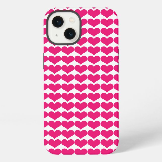 Pink Cute Hearts Pattern BT iPad Air Case (Back)
