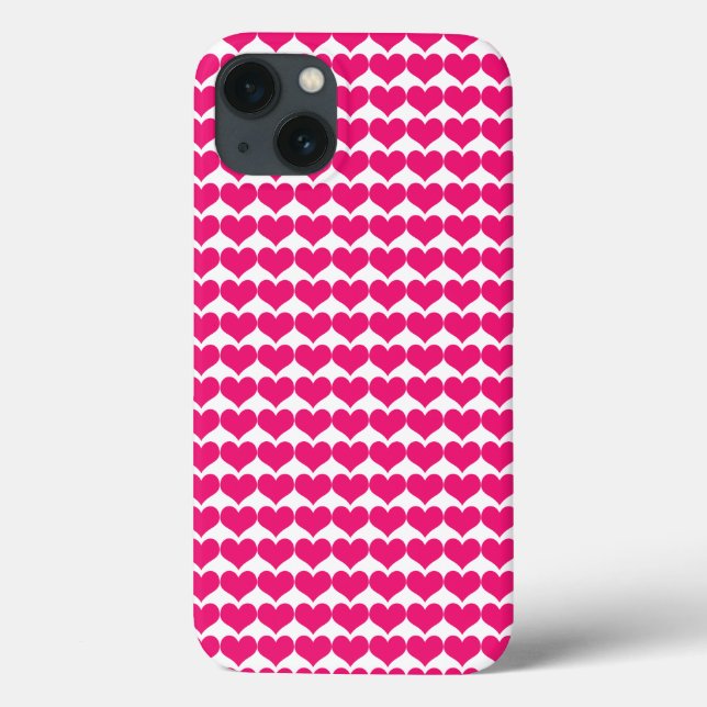 Pink Cute Hearts Pattern BT iPad Air Case (Back)