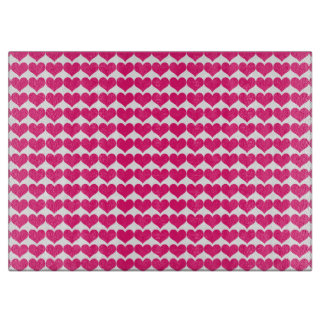 Pink Cute Hearts Pattern Cutting Board