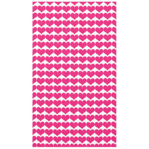 Pink Cute Hearts Pattern Tablecloth
