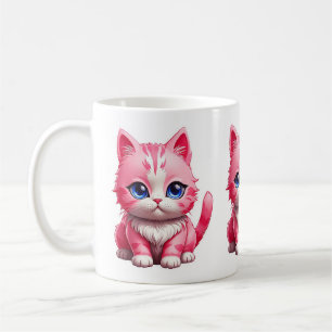 Pink Cute Kitty Cat Coffee Mug