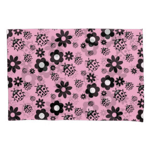 Pink Cute Ladybug Kids Pillowcase