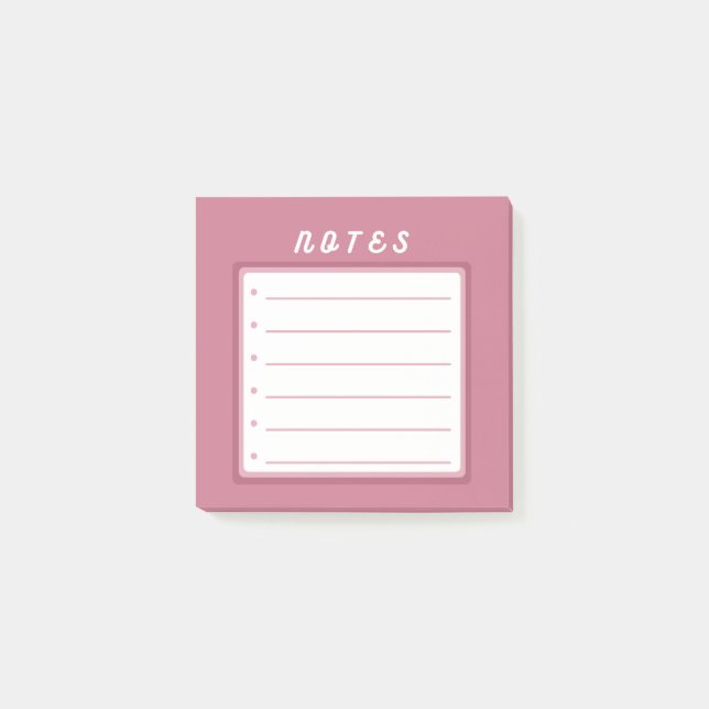 Pink Cute listed note Notes (Front)