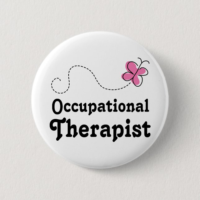 Pink Cute Occupational Therapist 2 Inch Round Button (Front)