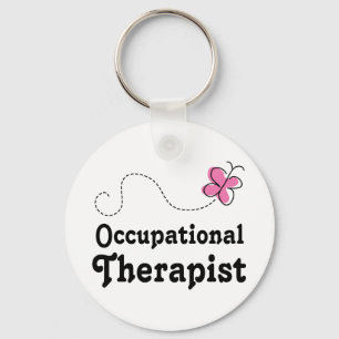 Pink Cute Occupational Therapist Keychain
