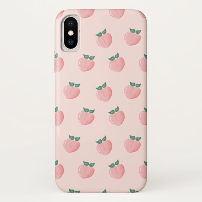 Pink Cute Peach Pattern  Case-Mate iPhone Case (Back)