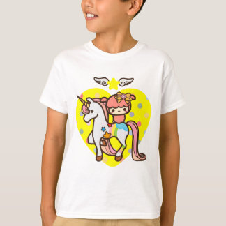 Pink cute unicorn and kawaii pet T-Shirt