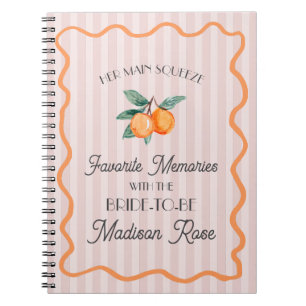Pink Cutie Main Squeeze Favourite Memories Bride Notebook