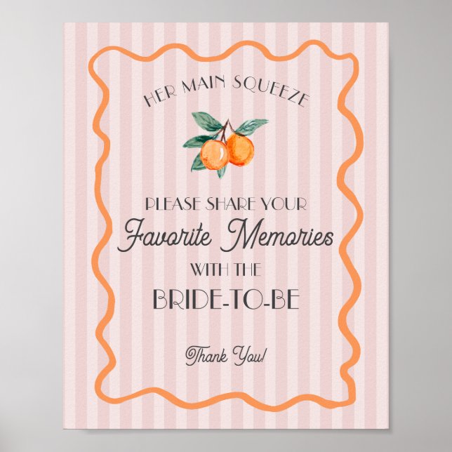 Pink Cutie Main Squeeze Favourite Memories Bride Poster (Front)