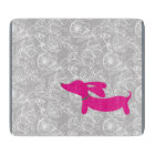 Pink Dachshund Cutting Board