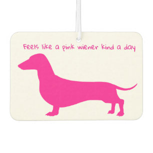 Pink Dachshund Silhouette Air Freshener