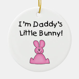 Pink Daddy's Little Bunny T-shirts and Gifts Ceramic Ornament