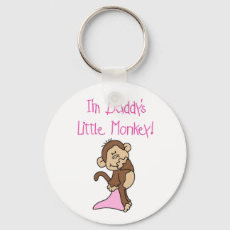 Pink Daddy's Little Monkey Keychain