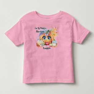 Pink Daddy's Pumpkin Fall Butterflies Nebula Girl Toddler T-shirt