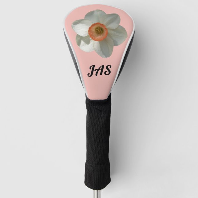 Pink Daffodil Spring Flower Golf Head Cover (Front)