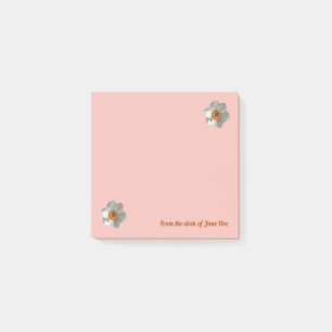 Pink Daffodil Spring Flower Post-it Notes