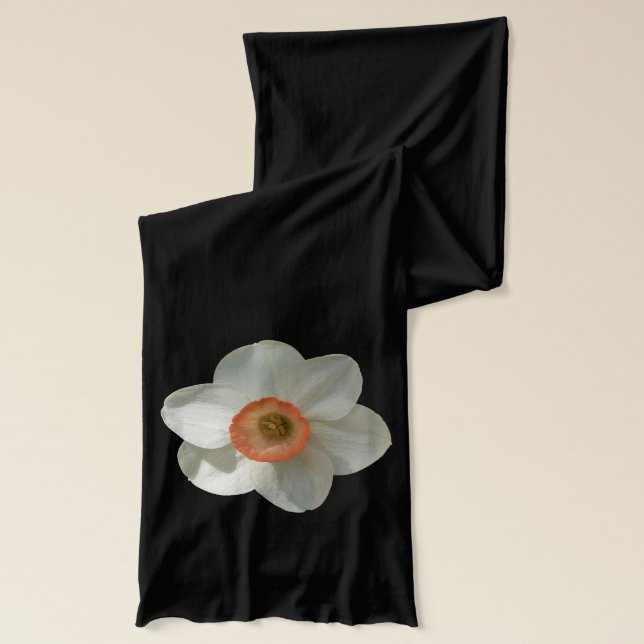 Pink Daffodil Spring Flower Scarf (Left)