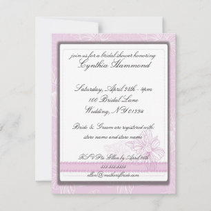 Pink Daffodil Wedding Shower Invitations