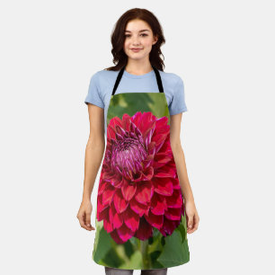 Pink Dahlia, Beautiful Canadian Flower Apron