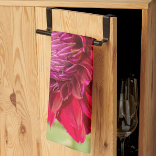 Pink Dahlia, Beautiful Flower Photography Kitchen Towel