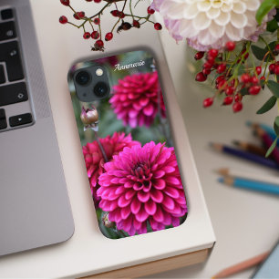 Pink Dahlia Floral Photograph iPhone 13 Case