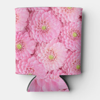 Pink Dahlia: Flower Top View Can Cooler