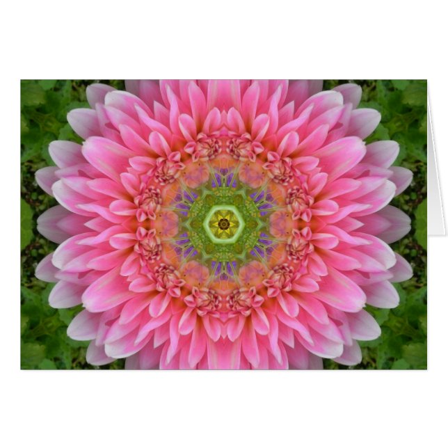 Pink Dahlia Healing Mandala (Front Horizontal)