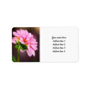 Pink Dahlia Label