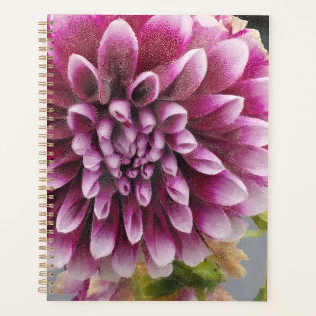 Pink Dahlia Planner (Front)