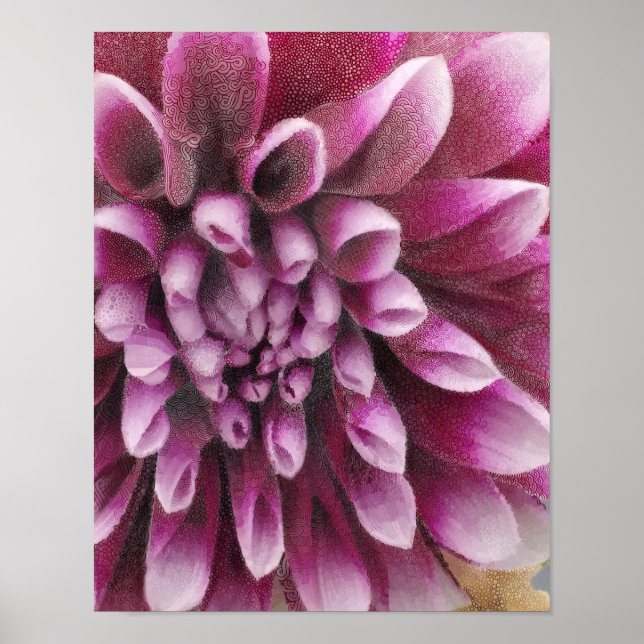 Pink Dahlia Poster (Front)