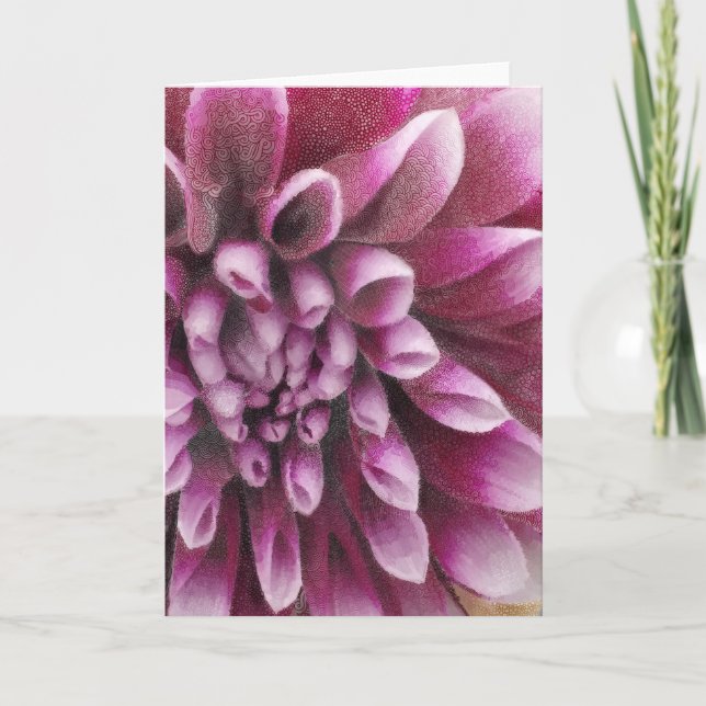 Pink Dahlia Thank You Card (Front)