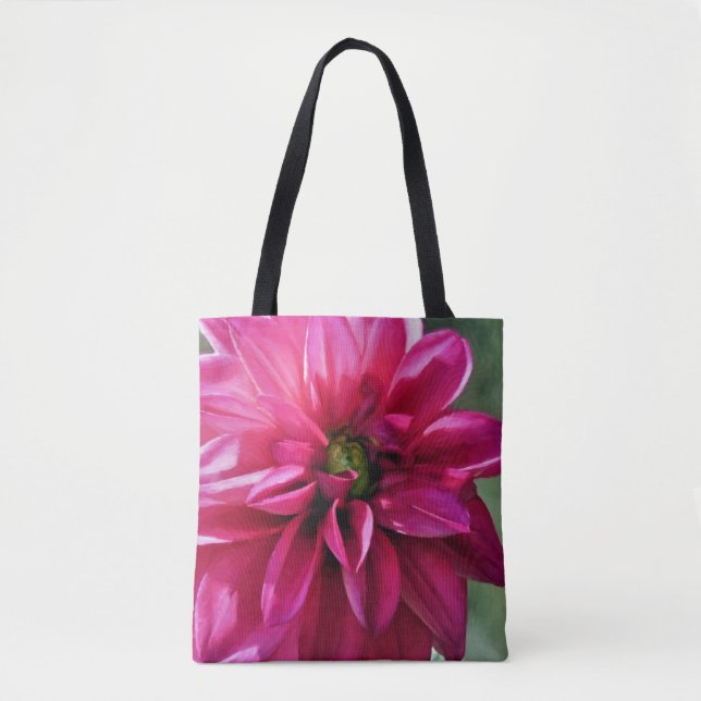 Pink dahlia - tote bag (Front)