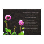 Pink Dahlia with Ecclesiastes Verse Canvas Canvas Print
