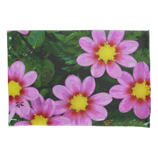 Pink Dahlias Pillowcase