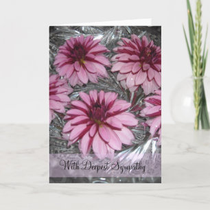 Pink Dahlias Sympathy Card