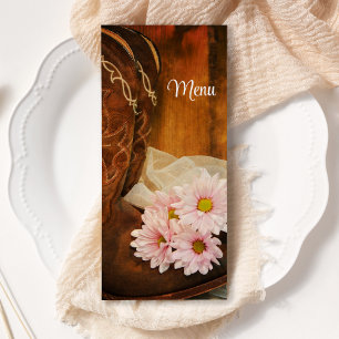 Pink Daisers and Cowboy Boots Western Mariage Menu