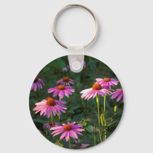Pink daises key chain