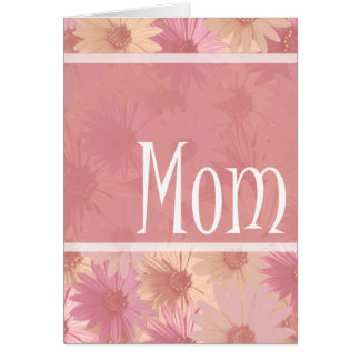 pink daises mom card