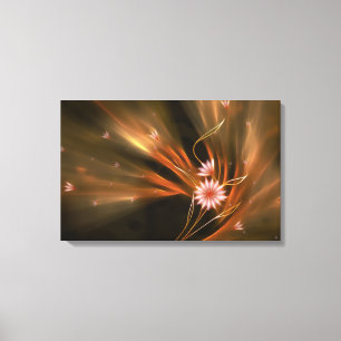 Pink Daisies Blowing in the Wind Wrapped Canvas