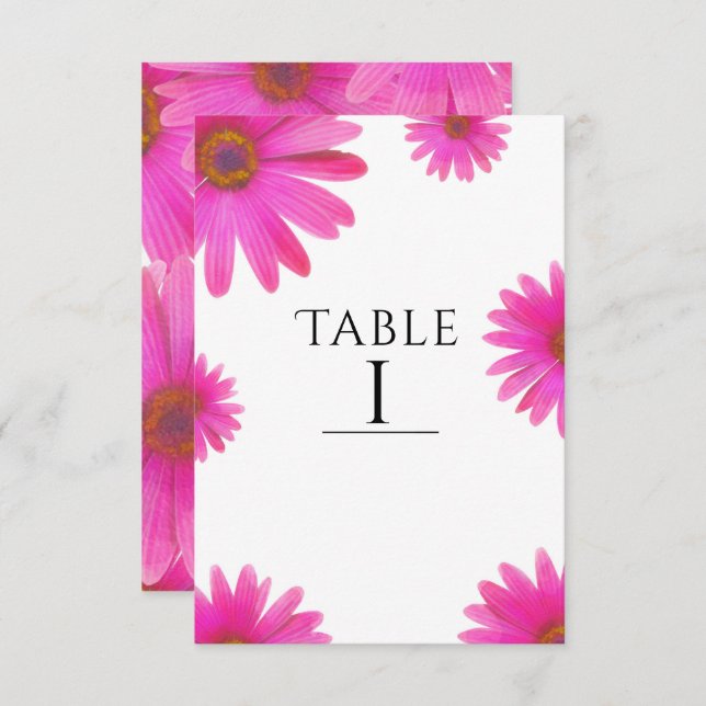 Pink Daisies Floral Daisy Elegant Country Rustic Invitation (Front/Back)
