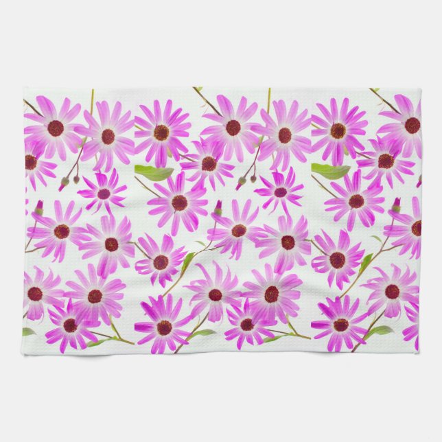 Pink Daisies Kitchen Towel (Horizontal)