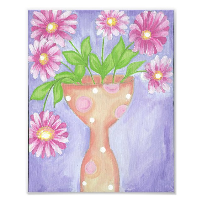 Pink Daisies Print (Front)