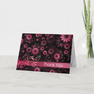 Pink Daisies Thank You Card