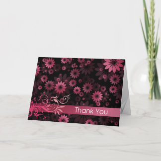 Pink Daisies Thank You Card