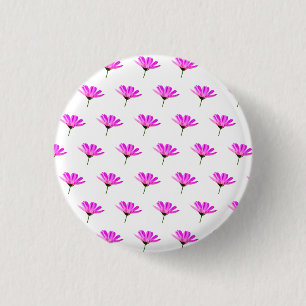 Pink Daisy 1 Inch Round Button