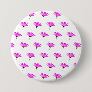 Pink Daisy   3 Inch Round Button